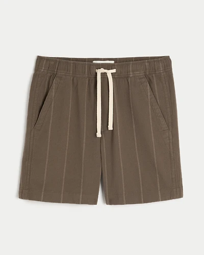 Above-the-Knee Pull-On Dobby Stripe Shorts