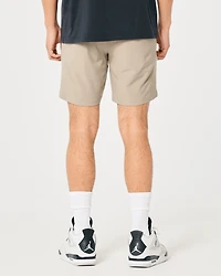 Hybrid Flat-Front Shorts 7"