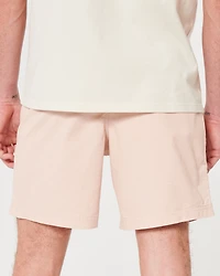 Twill Pull-On Shorts 7"