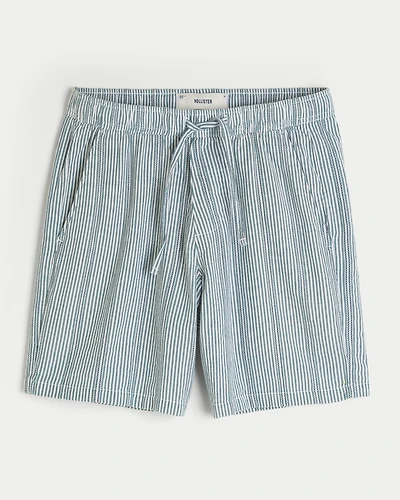 Above-the-Knee Seersucker Shorts
