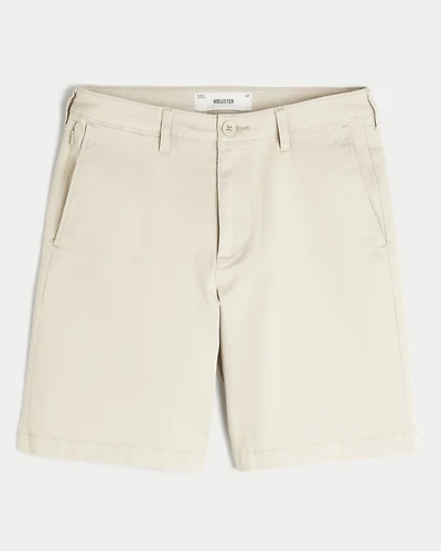 At-the-Knee Twill Shorts