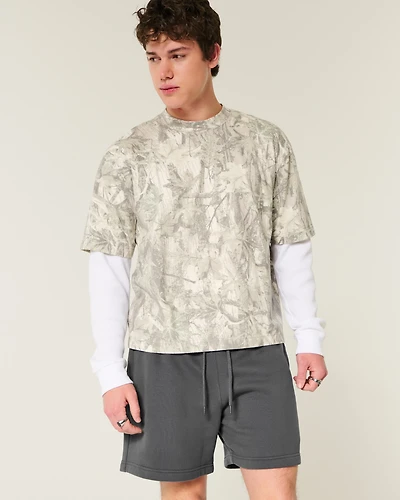 Hollister Feel Good Fleece Mid-Thigh Loose Shorts