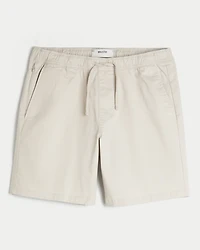 Above-the-Knee Twill Pull-On Shorts