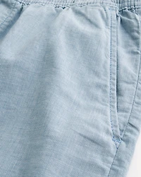 Mid-Thigh Linen-Blend Pull-On Shorts