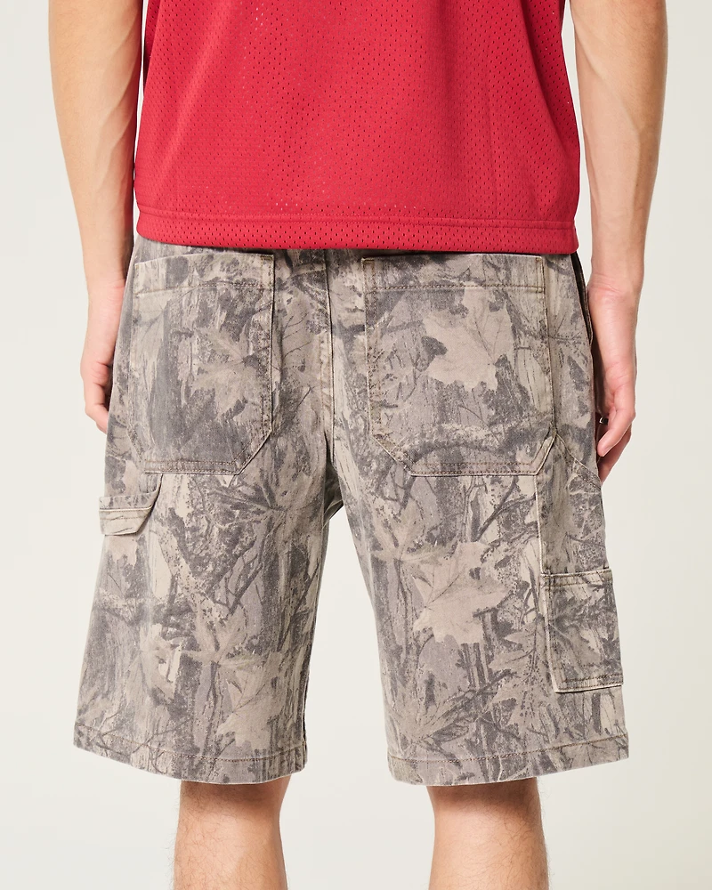 Camo Baggy Denim Painter Shorts