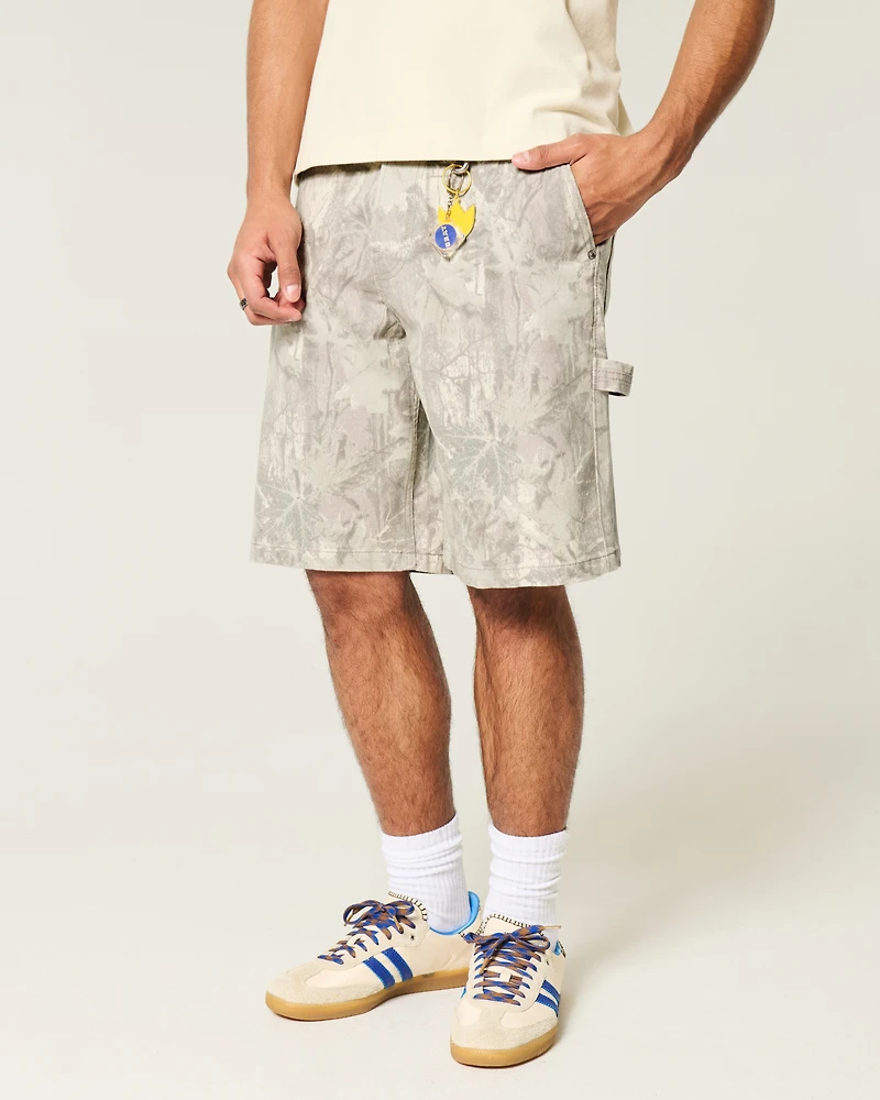 Camo Baggy Denim Shorts