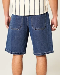 Medium Wash Baggy Denim Shorts