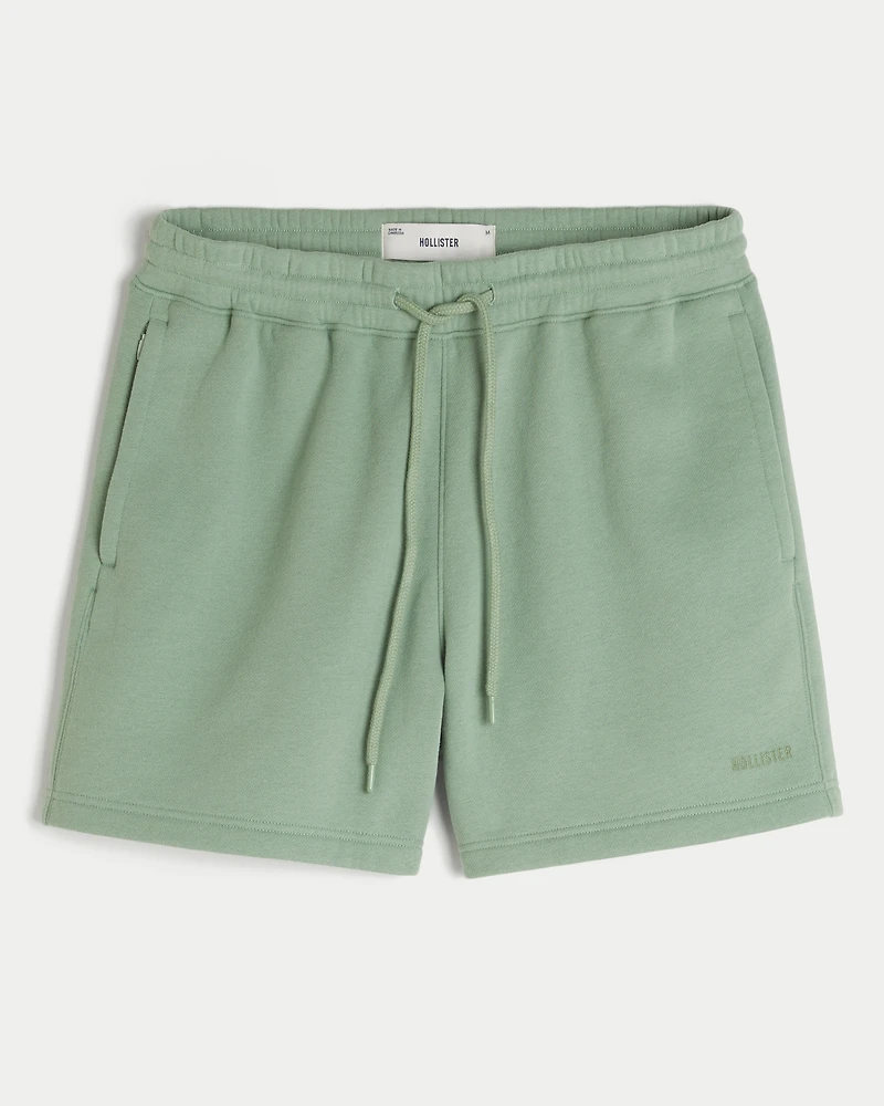 Mid-Thigh Loose Fleece Shorts