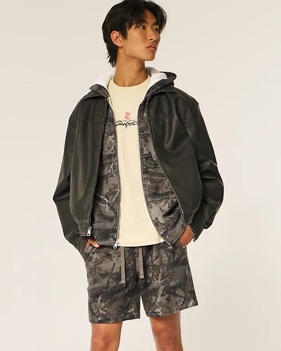 Above-the-Knee Camo Fleece Shorts