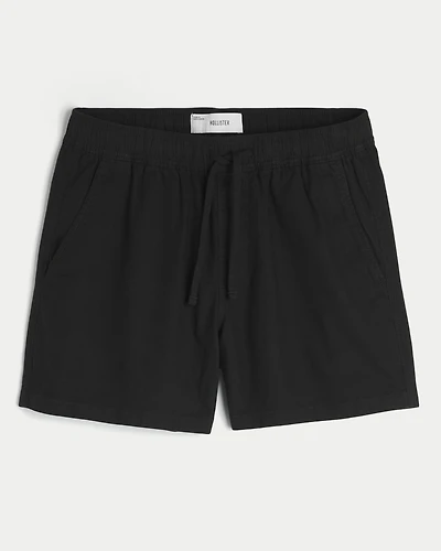 Mid-Thigh Linen-Blend Shorts