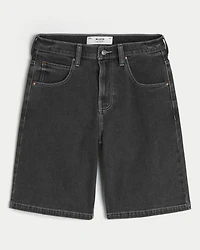 Tiger Graphic Baggy Denim Shorts