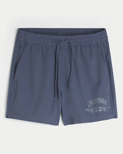 Mid-Thigh Graphic Active Shorts