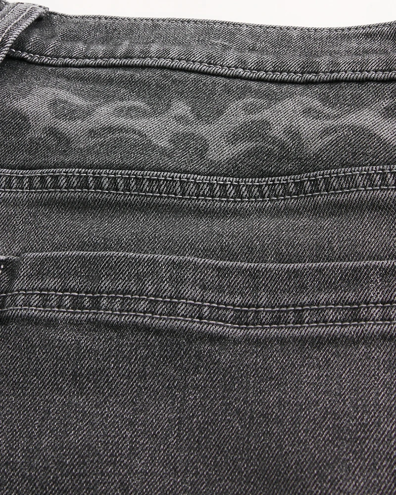 Flame Graphic Super Baggy Denim Painter Shorts