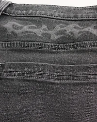 Flame Graphic Super Baggy Denim Painter Shorts