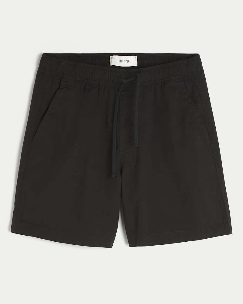 Above-the-Knee Twill Pull-On Shorts