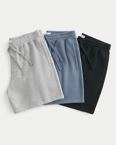 Above-the-Knee Baggy Fleece Shorts 3-Pack