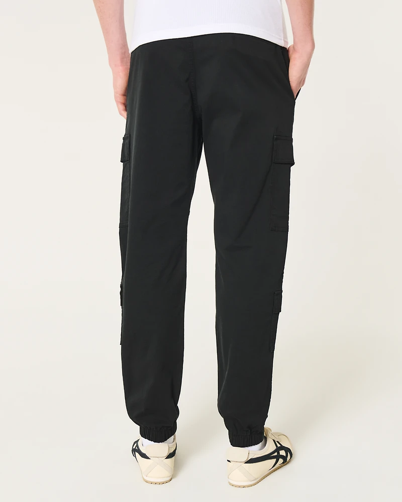Relaxed Twill Cargo Joggers