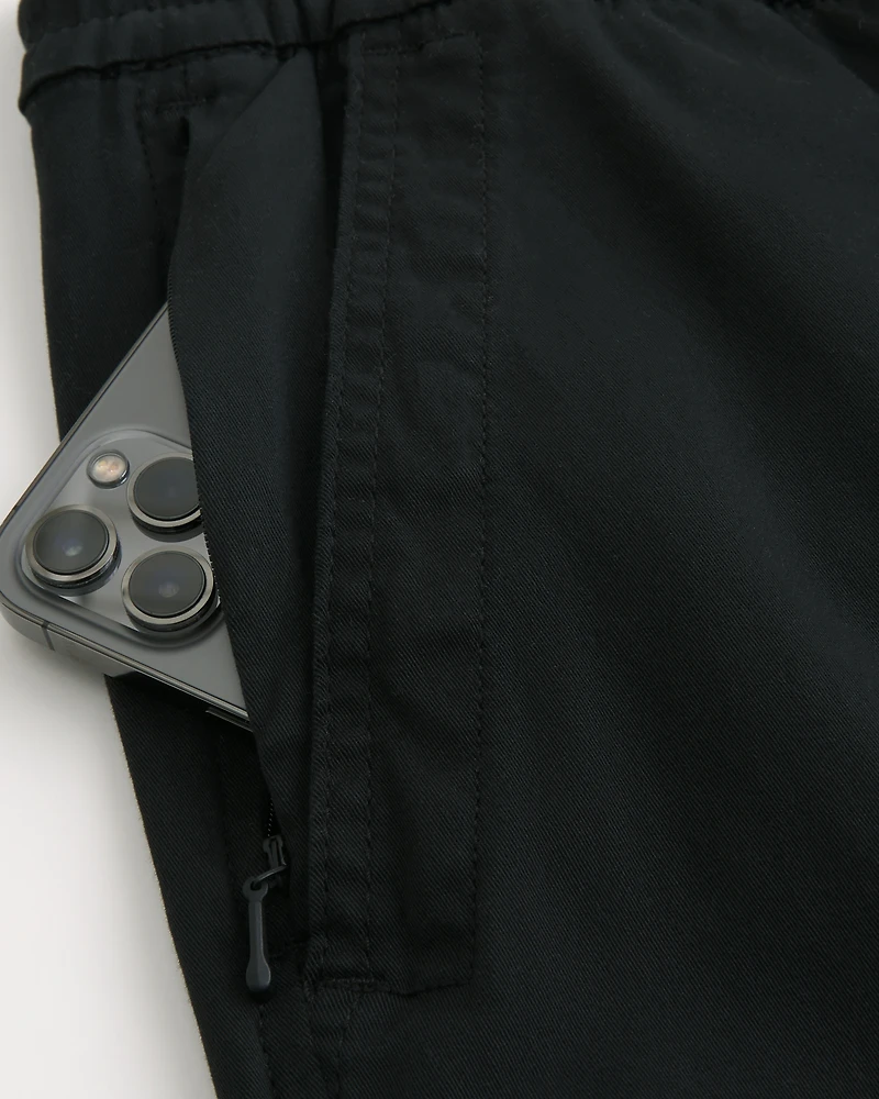 Relaxed Twill Cargo Joggers