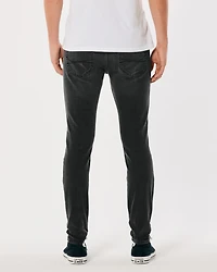 Distressed Washed Black Super Skinny Jeans