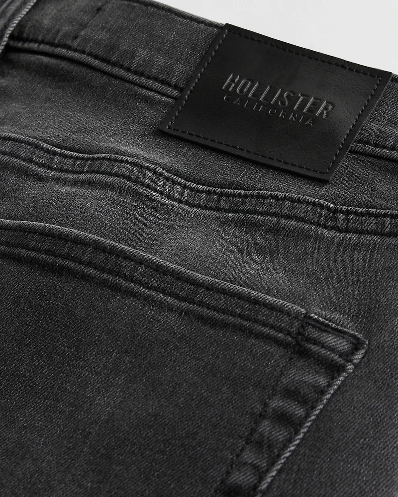 Distressed Washed Black Super Skinny Jeans