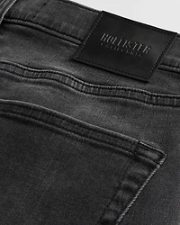 Distressed Washed Black Super Skinny Jeans