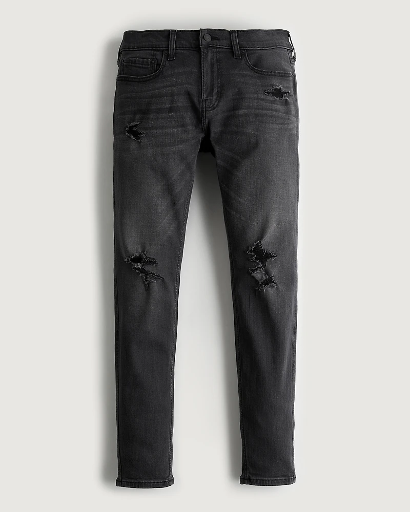 Ripped Black Super Skinny Jeans