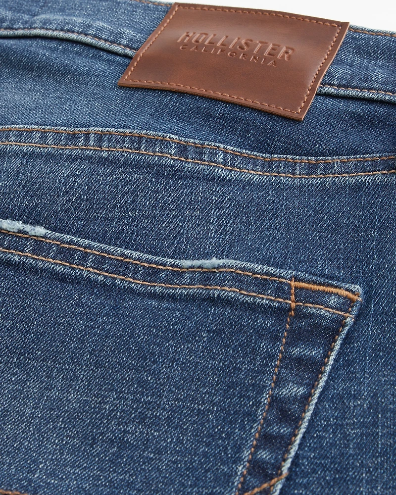 Dark Wash Athletic Straight Jeans