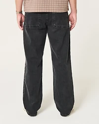 Washed Black Baggy Jeans