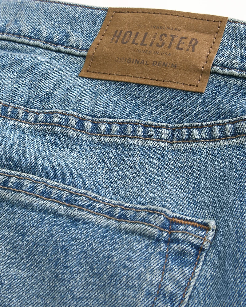 Medium Wash Straight Jeans