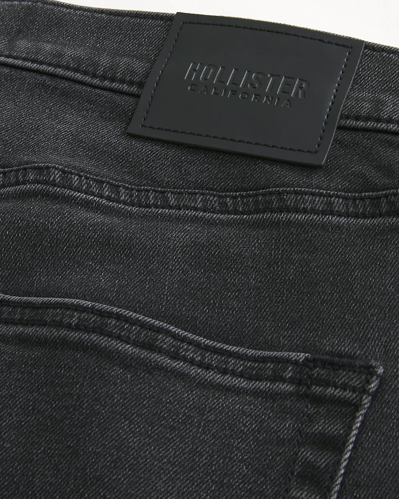 Washed Black Athletic Skinny Jeans