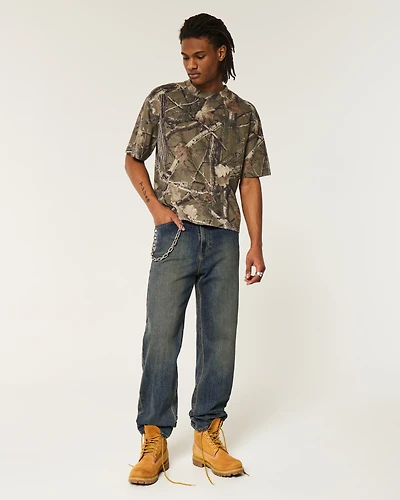 Dark Wash Baggy Jeans