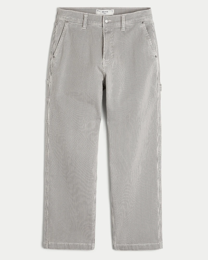 Railroad Stripe Baggy Painter Jeans