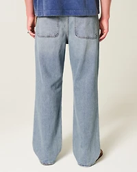 Ripped Medium Wash Baggy Jeans