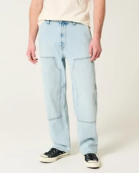 Light Wash Baggy Carpenter Jeans