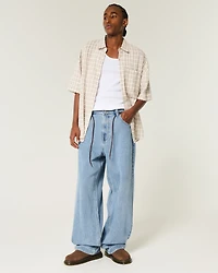 Medium Wash Skater Baggy Jeans