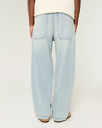 Light Wash Skater Baggy Jeans