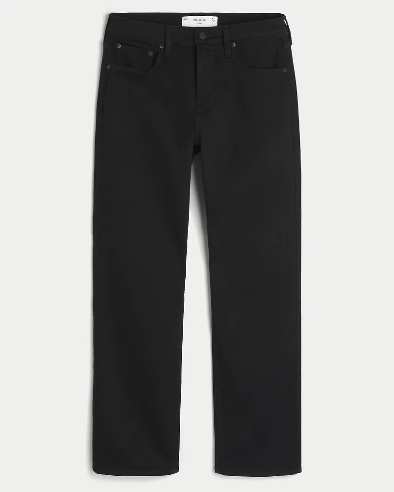 Black No Fade Straight Jeans