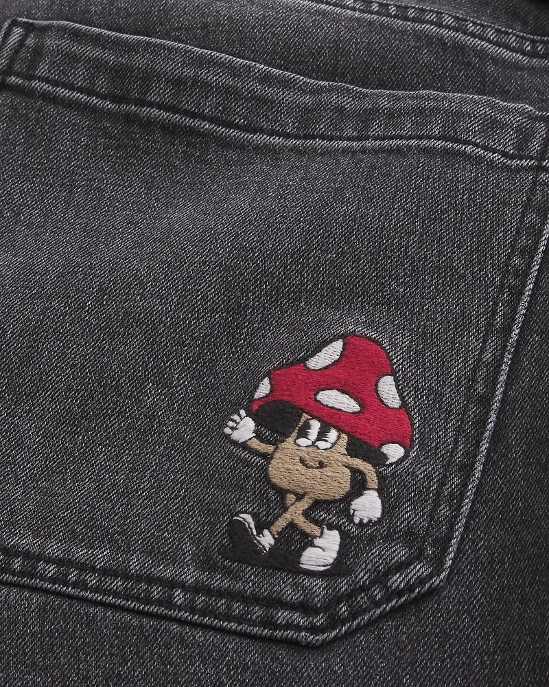 Washed Black Super Baggy Jeans