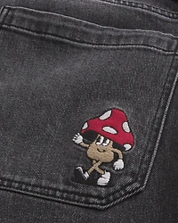 Washed Black Super Baggy Jeans