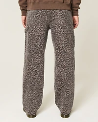Leopard Print Baggy Painter Jeans