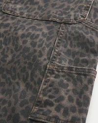 Leopard Print Baggy Painter Jeans