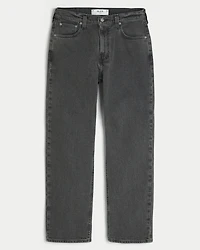 Washed Black Loose Jeans