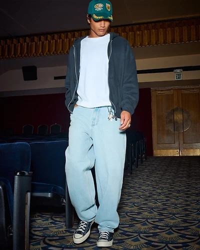 Light Wash Skater Baggy Jeans