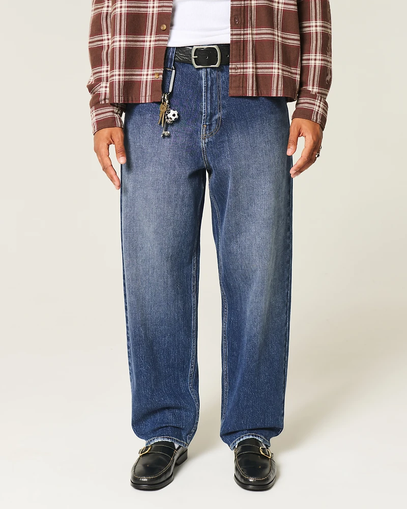 Dark Wash Skater Baggy Jeans