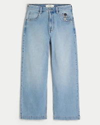 Light Wash Astronaut Graphic Super Baggy Jeans