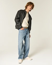 Medium Wash Baggy Jeans