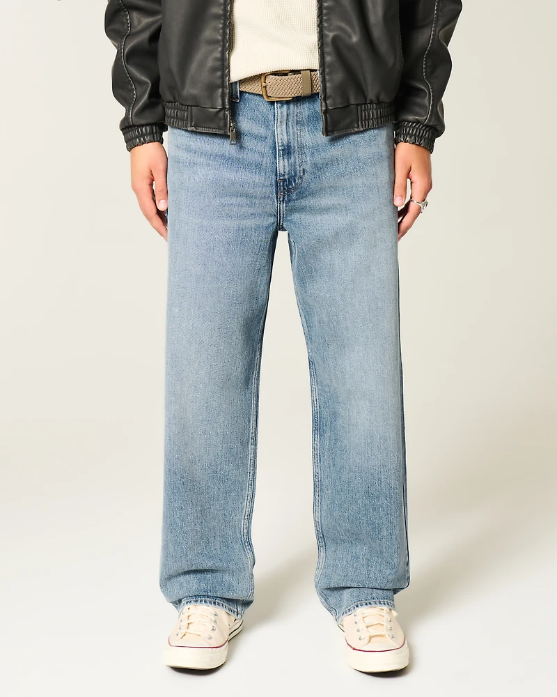 Medium Wash Baggy Jeans