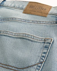 Light Wash Slim Straight Jeans