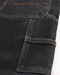 Washed Black Loose Painter Jeans