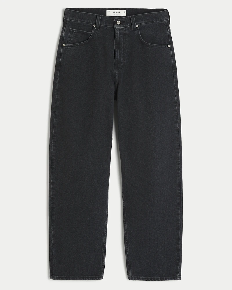 Washed Black Skater Baggy Jeans